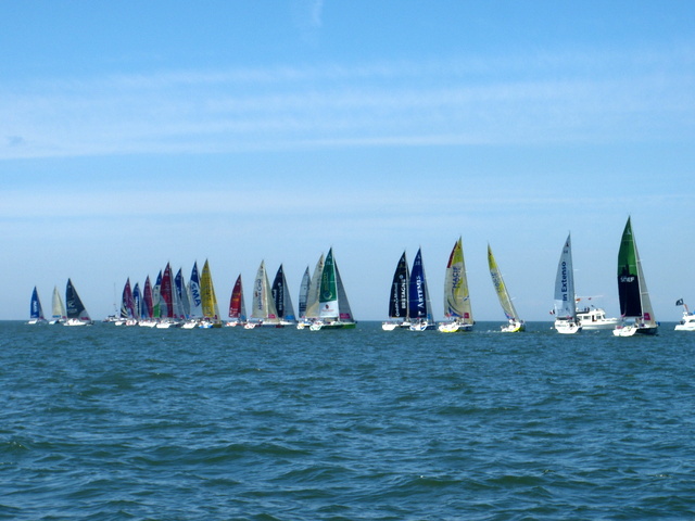 départ de la première étape de la Solitaire du Figaro 2014 à Deauville. - TML Voile
