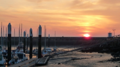 Coucher de soleil hivernal sur le Havre