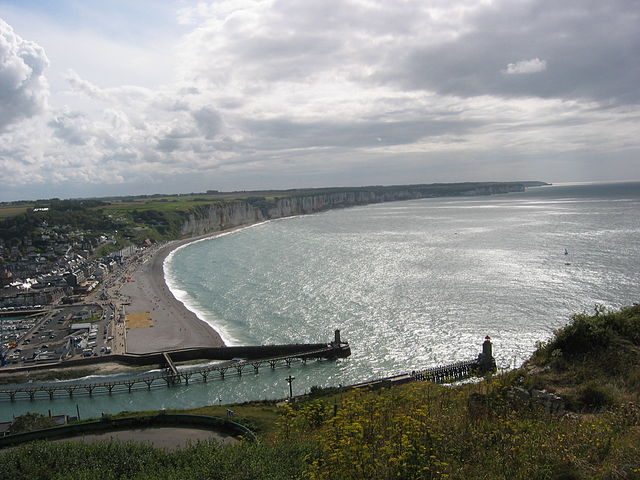 Fécamp, la mer vue de la falaise