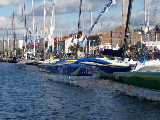 Les Ultime MACIF et Sodebo au départ de la transat Jacques Vabre 2015 - TML Voile
