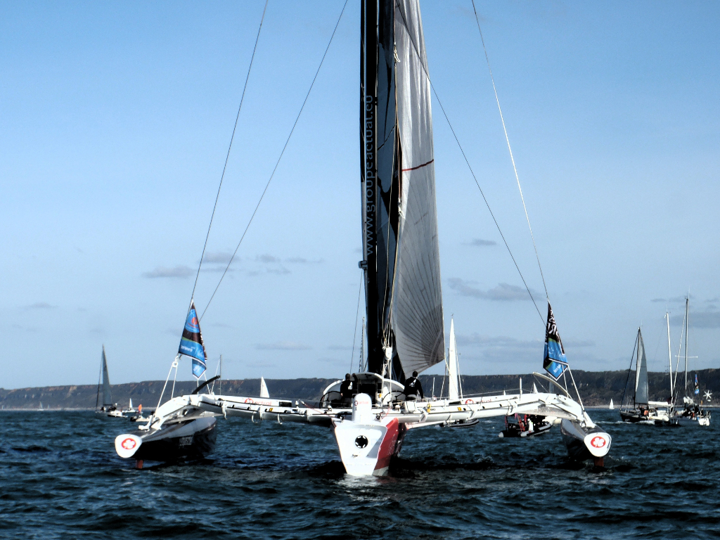 L'Ultime Actual au départ de la Transat Jacques Vabre 2015 - TML Voile